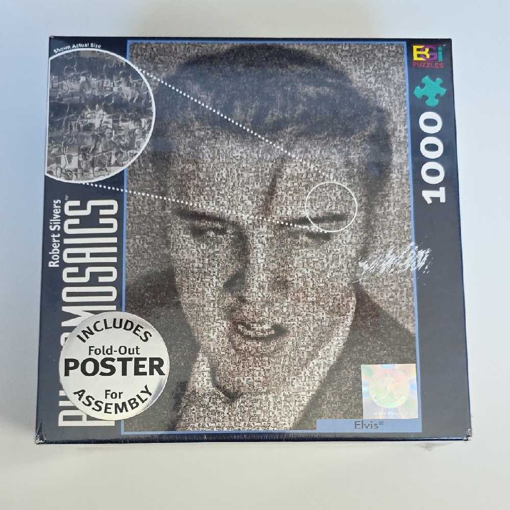 Elvis Presley Puzzle - Elvis Photomosaic Puzzle 1000 Pieces - NWT